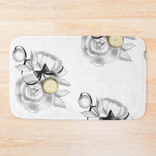 Item preview, Peony Flowers and yellow diamond designed and sold by Hallie Odom.