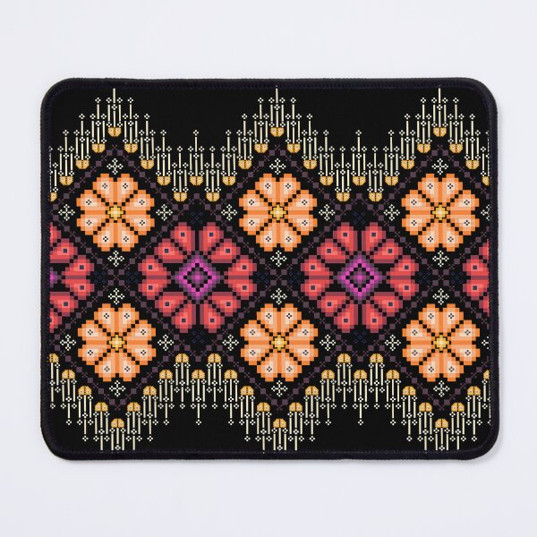 Item preview, Vibrant Ethnic Pixel Border Design - Amber & Magenta designed and sold by Khwanchai.