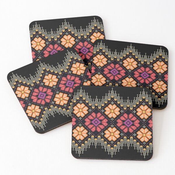 Item preview, Vibrant Ethnic Pixel Border Design - Amber & Magenta designed and sold by Khwanchai.