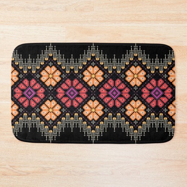 Item preview, Vibrant Ethnic Pixel Border Design - Amber & Magenta designed and sold by Khwanchai.