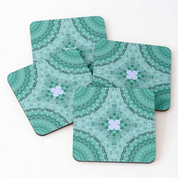 Item preview, Circular Symmetry - Blue-Green Geometric Pattern designed and sold by SCArtAndGames.