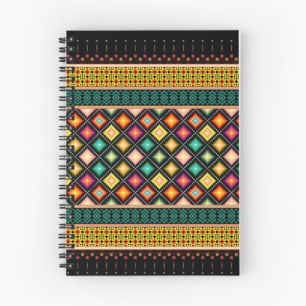 Item preview, Vibrant Multi-Color Ethnic Pixel Border Design designed and sold by Khwanchai.