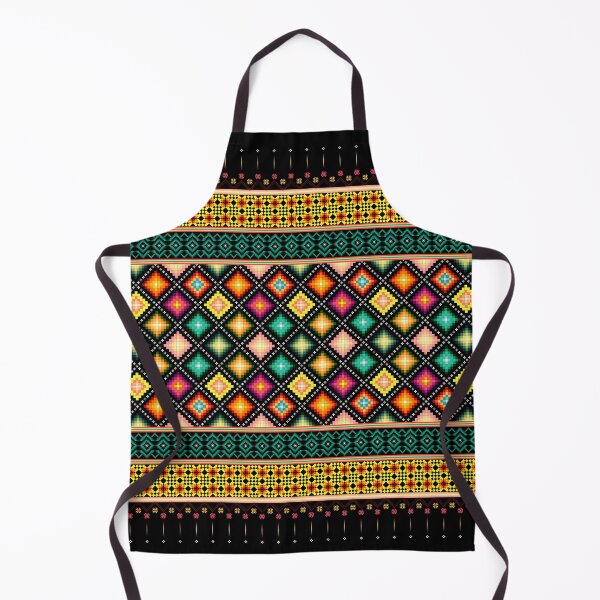 Item preview, Vibrant Multi-Color Ethnic Pixel Border Design designed and sold by Khwanchai.