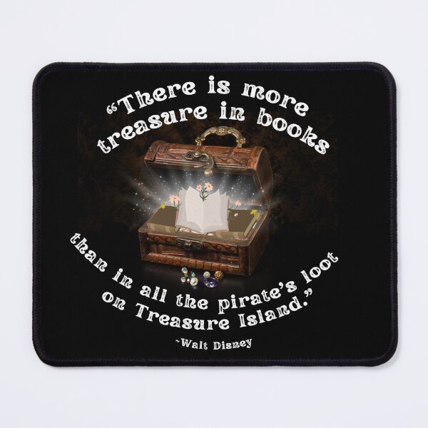 Item preview, More Treasure in books ~ Walt Disney quote designed and sold by stella literarium.