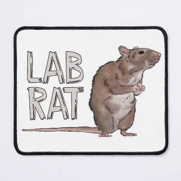 Item preview, Lab Rat Science Pun Digital Painting by REAL ARTIST designed and sold by Caitlyn Cooper.