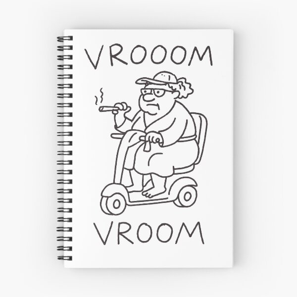 Item preview, VROOOM VROOM – Funny Redneck Lady on Scooter Doodle | Hand-Drawn Cartoon T-Shir designed and sold by Thehatinthecat.