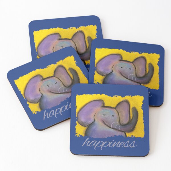 Item preview, Happiness is a Purple and Yellow Elephant designed and sold by Tori Allbright.