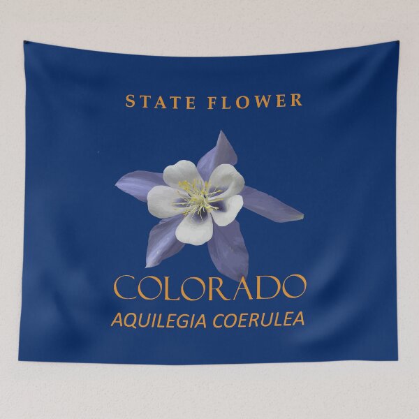 Item preview, Colorado Territory Flower Aquilegia coerulea designed and sold by taiche.