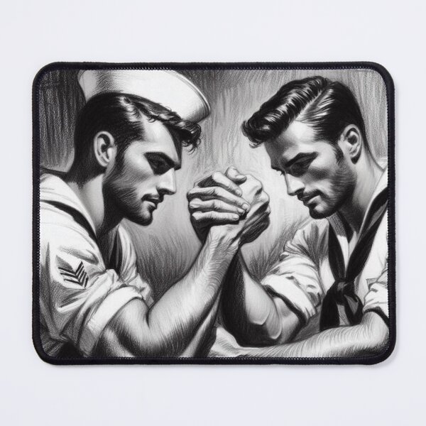 Item preview, Vintage Classic Drawing Tom of Finland Tribute Sailor's Night Gay Pride Graphic Design designed and sold by ItsAKinkThing.