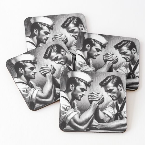 Item preview, Vintage Classic Drawing Tom of Finland Tribute Sailor's Night Gay Pride Graphic Design designed and sold by ItsAKinkThing.