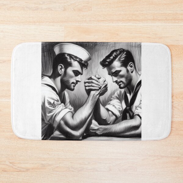 Item preview, Vintage Classic Drawing Tom of Finland Tribute Sailor's Night Gay Pride Graphic Design designed and sold by ItsAKinkThing.