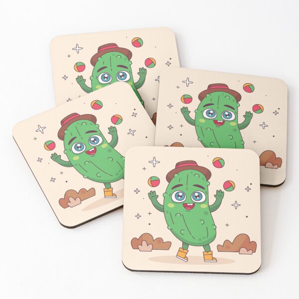 Item preview, cucumber cartoon playing with a ball classic sticker designed and sold by anandsiva2703.