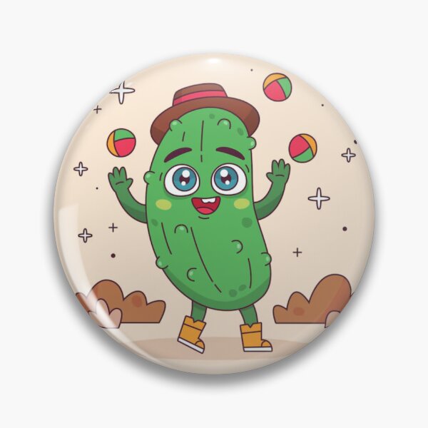 Item preview, cucumber cartoon playing with a ball classic sticker designed and sold by anandsiva2703.