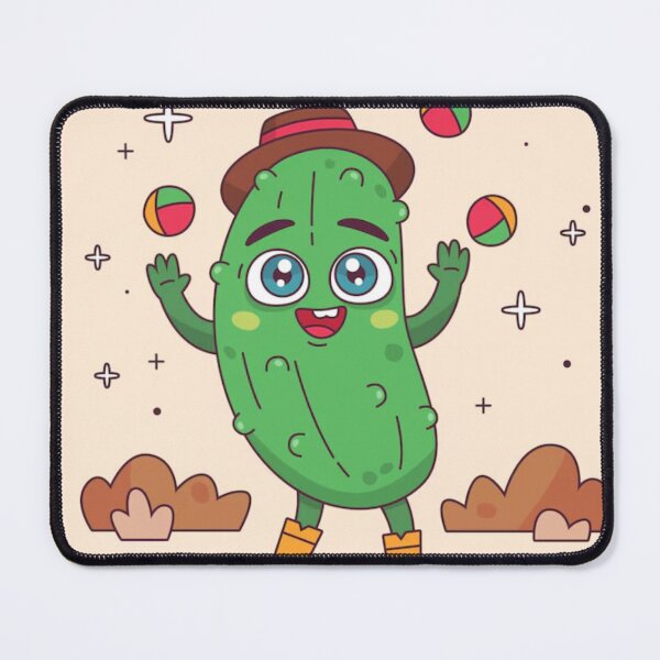 Item preview, cucumber cartoon playing with a ball classic sticker designed and sold by anandsiva2703.