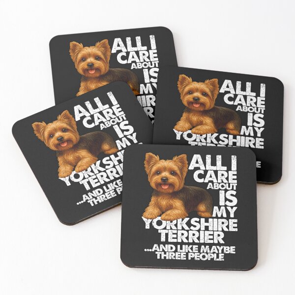 Item preview, ALL I CARE ABOUT IS MY YORKSHIRE TERRIER | Pets and Dogs lovers for Men and Women t-shirt designed and sold by panchiTWO.