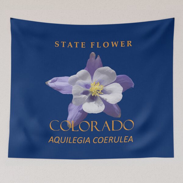 Item preview, Colorado Territory Flower Blue Aquilegia coerulea designed and sold by taiche.