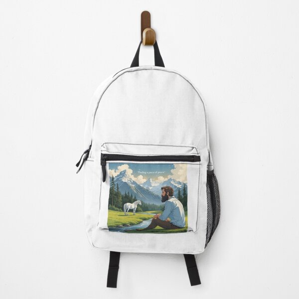 Item preview, Finding Peace in Nature – Mountain & Horse Art designed and sold by Aartiifyy.