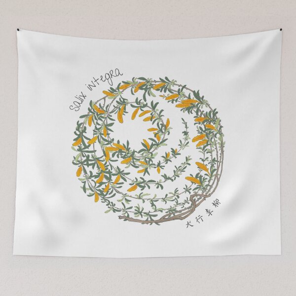 Item preview, Salix integra: Zeshin's Flow | Japanese Botanical Art designed and sold by tokomoroJP.