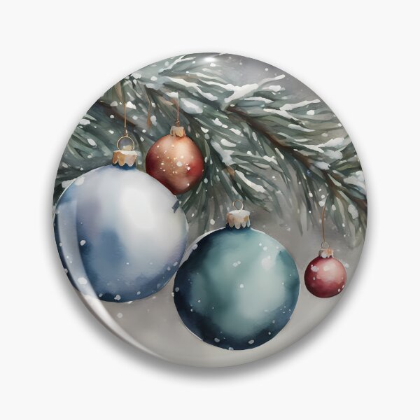 Item preview, Yuletid Baubles with Snowy Twig designed and sold by CalmnessbyChoice.