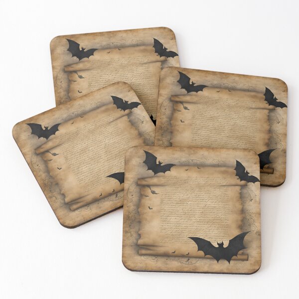 Item preview, Gothic Bat Scroll – Dark Themed Halloween Wall Art designed and sold by Diclebaybas.