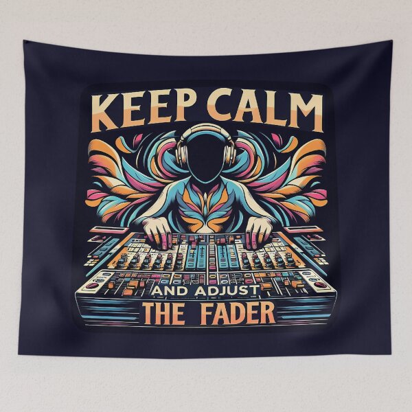 Item preview, Keep Calm and Adjust the Fader, typography designed and sold by maxmaj.