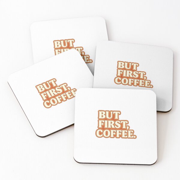 Item preview, But First Coffee – Minimalist Caffeine Quote Design designed and sold by theaussiedream.