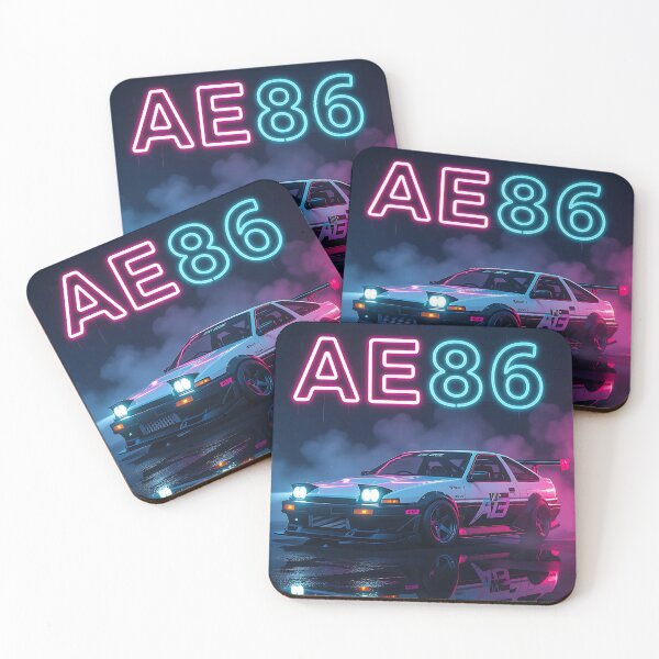 Item preview, Neon Art: Toyota AE 86, Lettering Red, Blue designed and sold by Salimgor Hangaround Music.