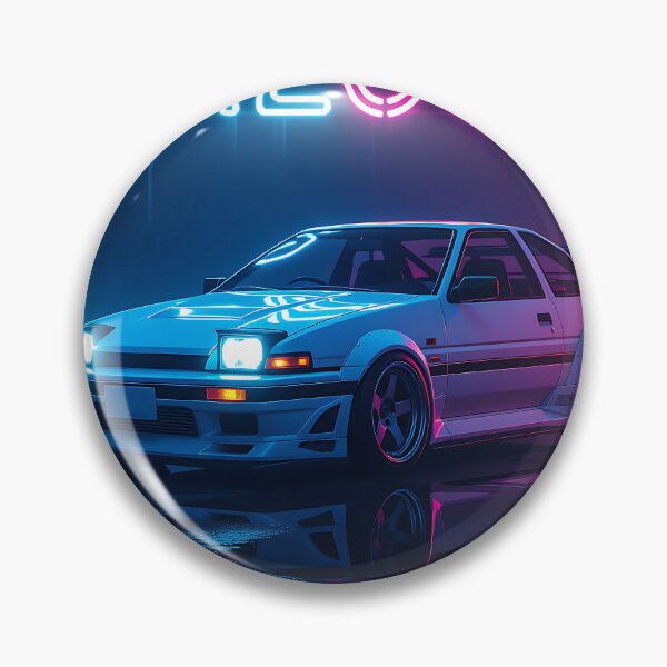Item preview, Neon Art: White Toyota AE 86, Lettering Red, Blue designed and sold by Salimgor Hangaround Music.