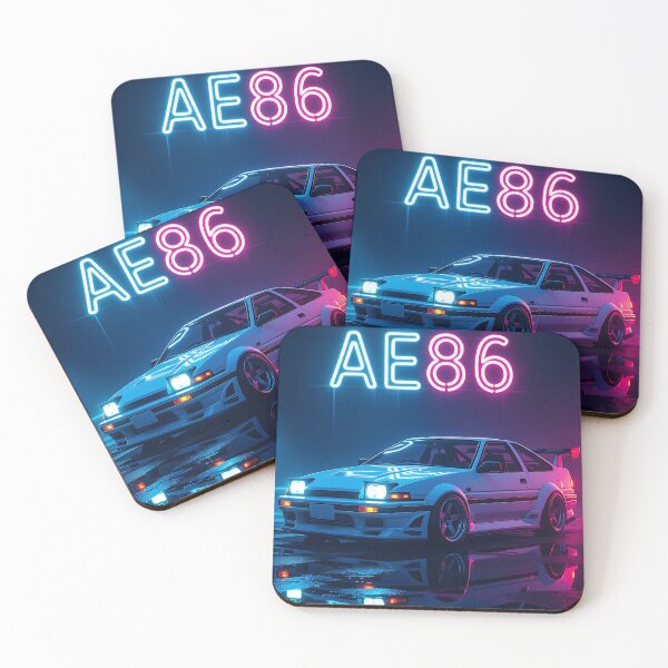 Item preview, Neon Art: White Toyota AE 86, Lettering Red, Blue designed and sold by Salimgor Hangaround Music.