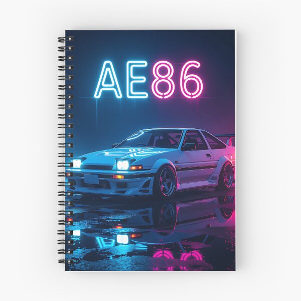 Item preview, Neon Art: White Toyota AE 86, Lettering Red, Blue designed and sold by Salimgor Hangaround Music.