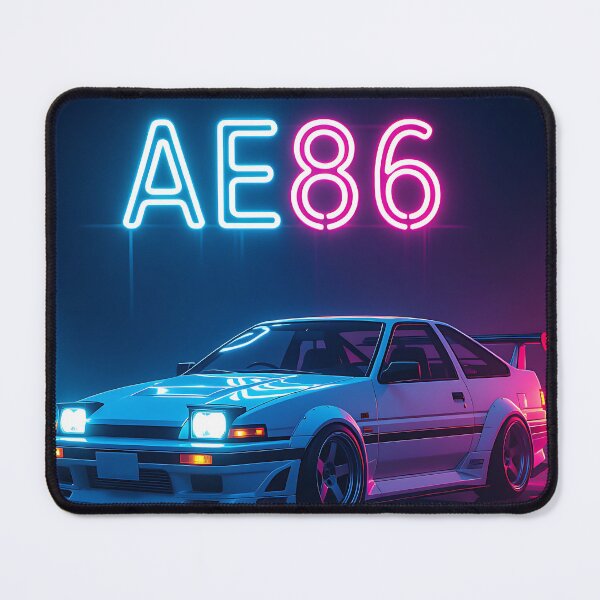 Item preview, Neon Art: White Toyota AE 86, Lettering Red, Blue designed and sold by Salimgor Hangaround Music.
