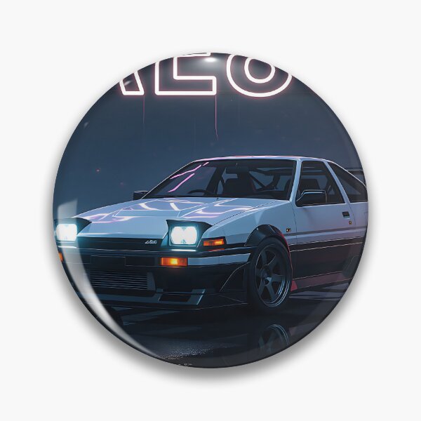 Item preview, Neon Art: Black/White Toyota AE 86, Lettering Red, Blue designed and sold by Salimgor Hangaround Music.
