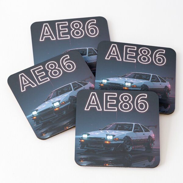 Item preview, Neon Art: Black/White Toyota AE 86, Lettering Red, Blue designed and sold by Salimgor Hangaround Music.