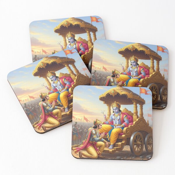 Item preview, Divine Guidance: Krishna and Arjuna at Kurukshetra designed and sold by KanishakJha.