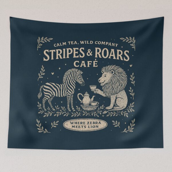Item preview, Stripes & Roars Café designed and sold by EdvvinStudios.