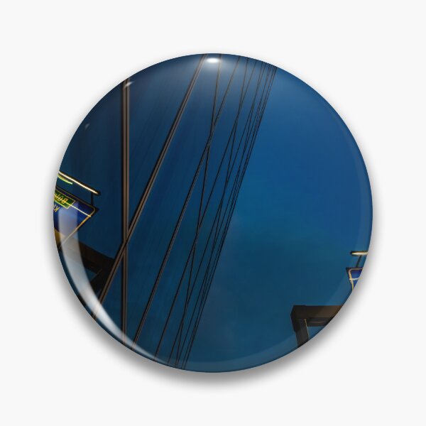 Item preview, Modern Glass Building with Reflection and Illuminated Road Sign to Zurich Airport at Night designed and sold by Mats Silvan.