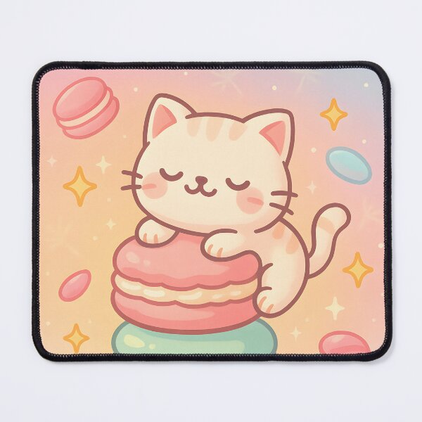 Item preview, Cute Cat on Macarons - Drift Sweetly, Purr Magically designed and sold by Cuckoo Parrot.