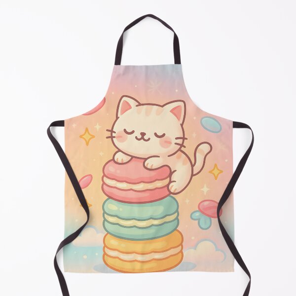 Item preview, Cute Cat on Macarons - Drift Sweetly, Purr Magically designed and sold by Cuckoo Parrot.