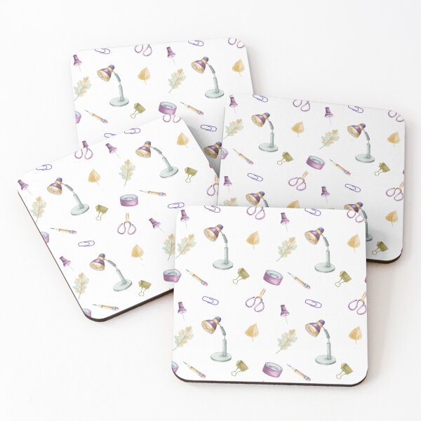 Item preview, Watercolor Office Supplies Pattern Notebook – Creative and Calm Design for Students and Teachers designed and sold by FestivityFinds.