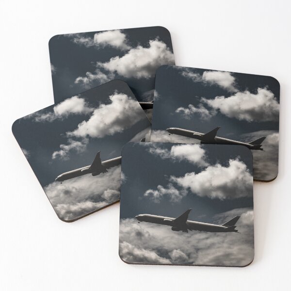 Item preview, Passenger Airplane Flying Against Blue Sky and Clouds designed and sold by Mats Silvan.