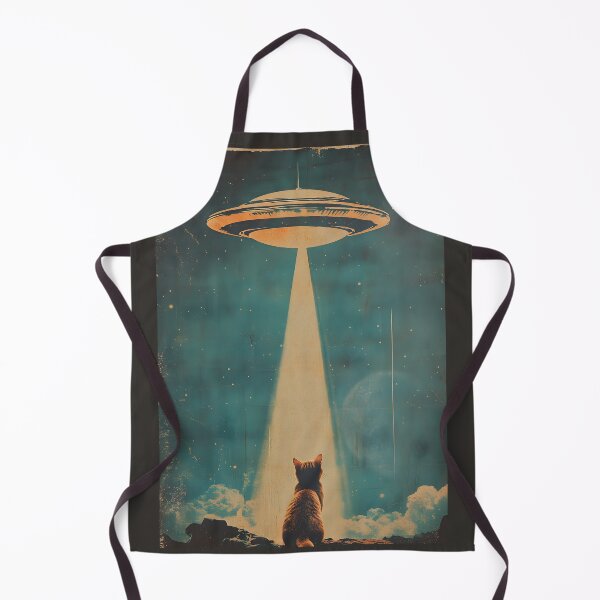 Item preview, Funny Retro Cat Lovers Alien Spaceship designed and sold by SecretDicer.
