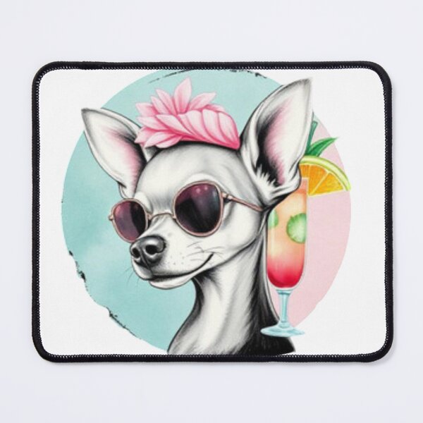 Item preview, Chihuahua Diva with Tropical Drink designed and sold by Iuqiune.