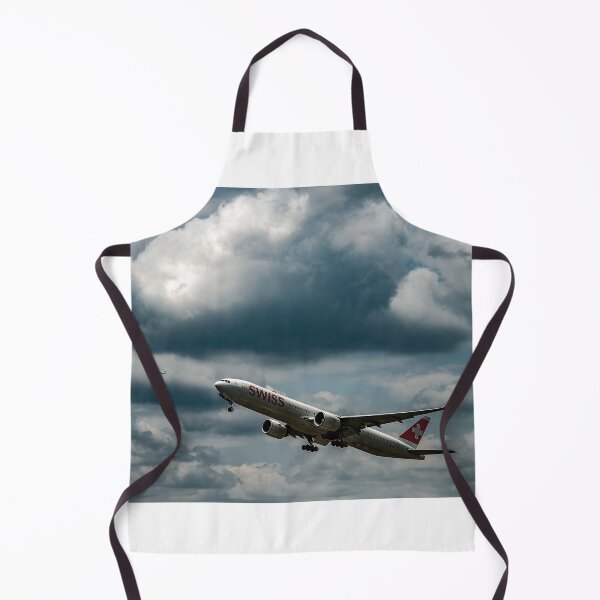Item preview, Swiss Airlines Passenger Airplane Flying Against Blue Sky and Clouds designed and sold by Mats Silvan.