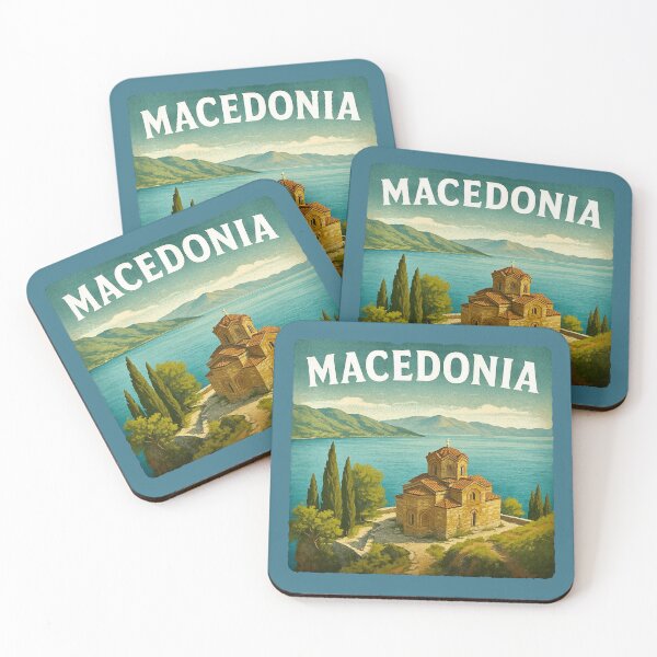Item preview, Macedonia - Lake Ohrid & Kaneo Church designed and sold by Myra365Art.