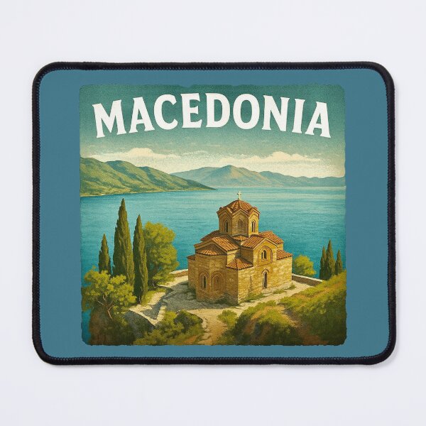 Item preview, Macedonia - Lake Ohrid & Kaneo Church designed and sold by Myra365Art.