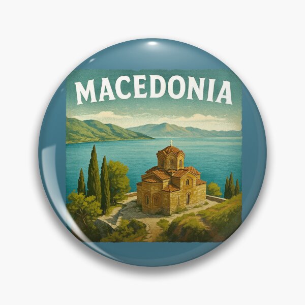 Item preview, Macedonia - Lake Ohrid & Kaneo Church designed and sold by Myra365Art.