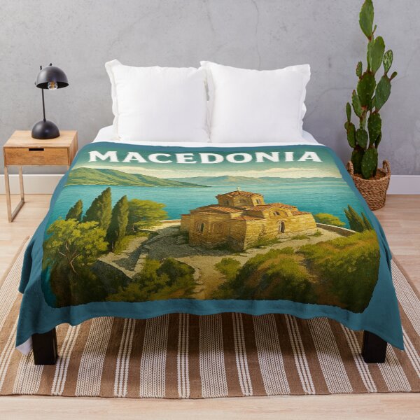 Item preview, Macedonia - Lake Ohrid & Kaneo Church designed and sold by Myra365Art.