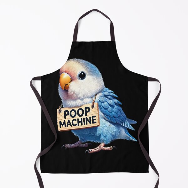 Item preview, Funny Poop Machine Blue Peach Faced Lovebird Parrot Lover Birding Meme designed and sold by Kimberley King Art King Art.