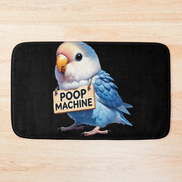 Item preview, Funny Poop Machine Blue Peach Faced Lovebird Parrot Lover Birding Meme designed and sold by Kimberley King Art  King Art.
