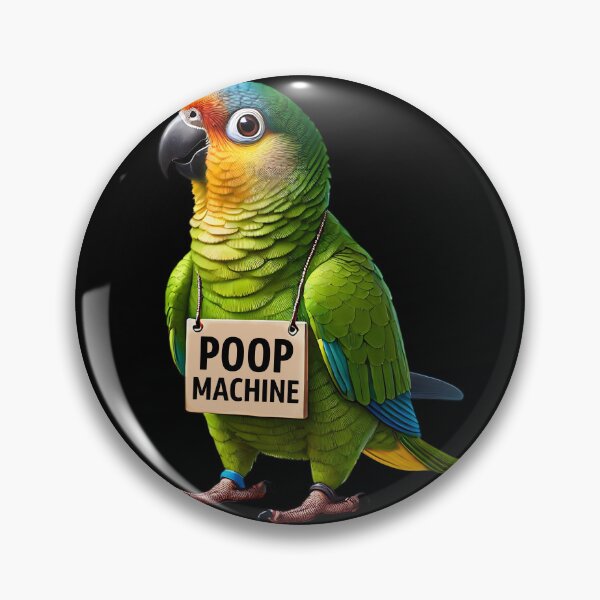 Item preview, Funny Poop Machine Peach Fronted Conure Parrot Lover Birding Meme designed and sold by Kimberley King Art  King Art.
